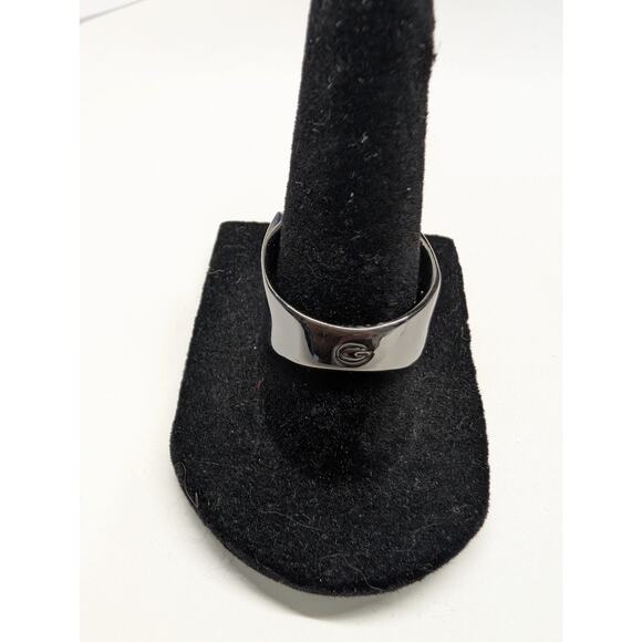 Black Crystal Statement Ring Size 8 - Picture 5 of 8